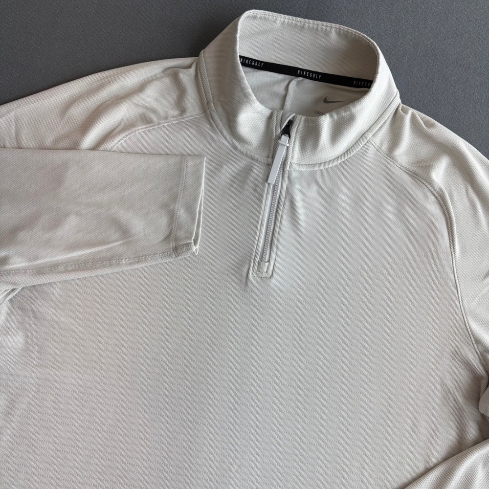 Nike Dri-Fit ADV Vapor DH0982-100 White 1/4 Zip L/S Golf Jacket Men's XL